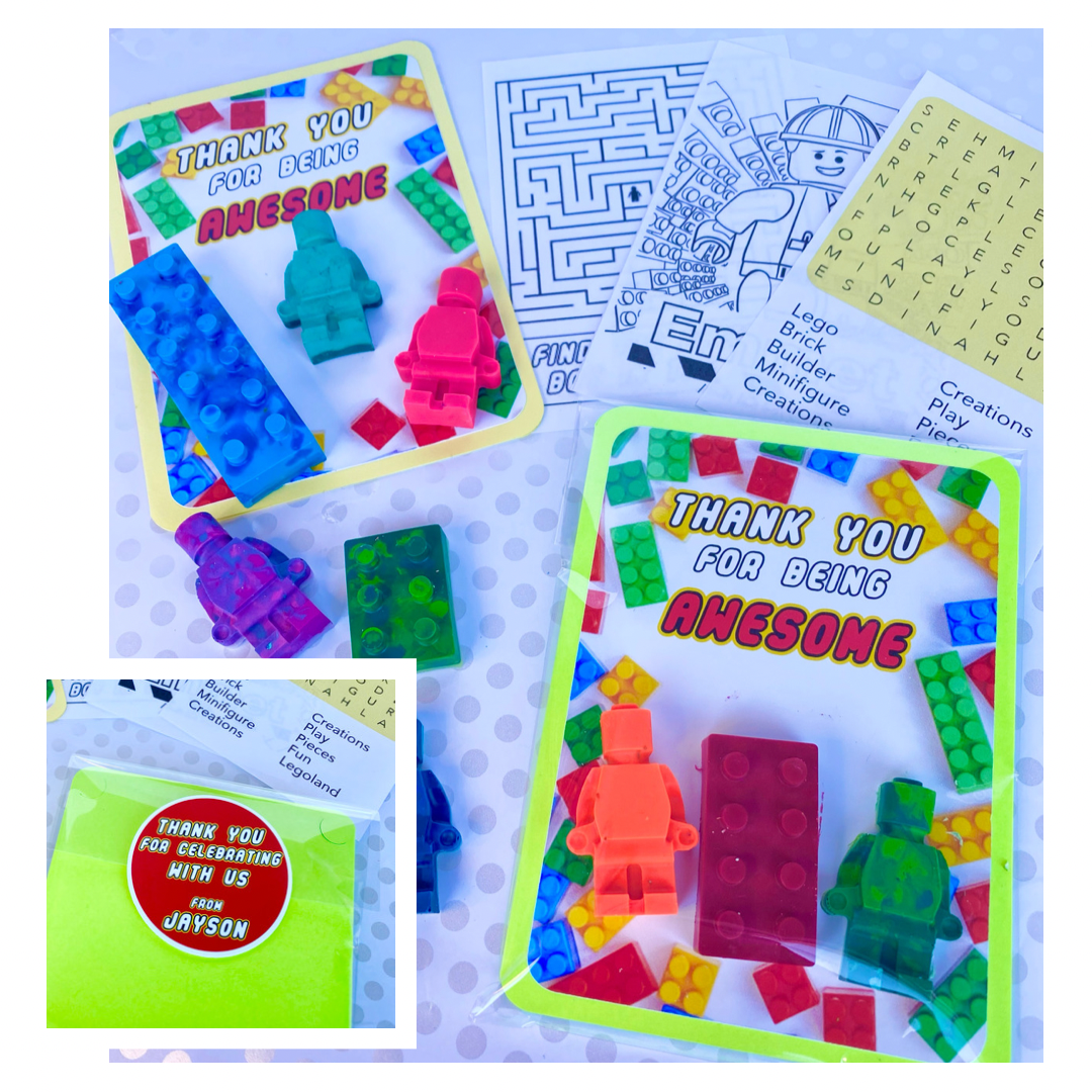 Themed Crayon Set with Activity Sheets